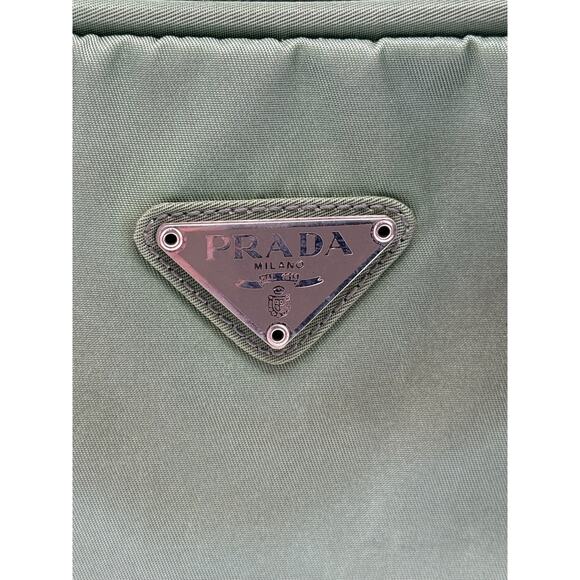 Vintage Prada Tessuto Jacquard Logo Mini Nylon Tote*Lock & Key Present*GREAT BAG - Picture 5 of 10